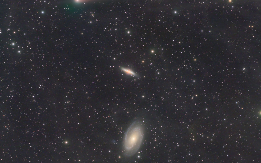 M81, M82 e la cometa C/2017 T2 (PANSTARRS)